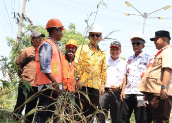 Pj Bupati Bekasi Survei Lokasi Drinase dan Saluran Kali Alam