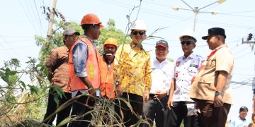 Pj Bupati Bekasi Survei Lokasi Drinase dan Saluran Kali Alam