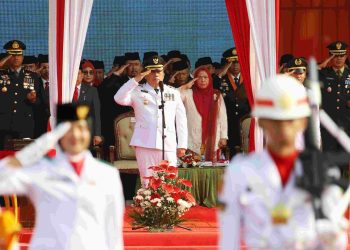 Upacara HUT RI Ke-79, Pj Bupati Dedy Supriyadi Ajak Masyarakat Wujudkan Nusantara Baru, Indonesia Maju