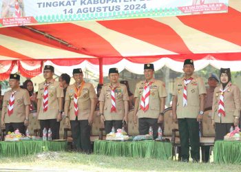 Pimpin Apel Hari Pramuka ke-63, Pj Bupati Bekasi  Siapkan Generasi Indonesia Emas 2045