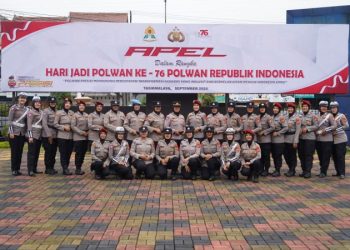 Polres Pimpin Apel Hari Jadi Polwan Ke-76 Tingkat Polres Tasikmalaya Kota