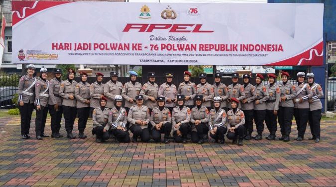 Polres Pimpin Apel Hari Jadi Polwan Ke-76 Tingkat Polres Tasikmalaya Kota