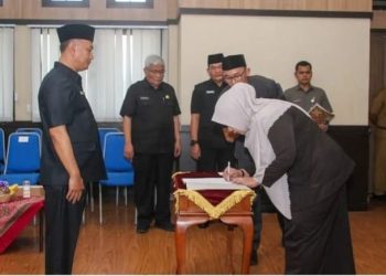 Kantongi Izin, Pj Sekda Kota Tasikmalaya Lantik 40 Pejabat Eselon III Dan IV