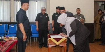 Kantongi Izin, Pj Sekda Kota Tasikmalaya Lantik 40 Pejabat Eselon III Dan IV