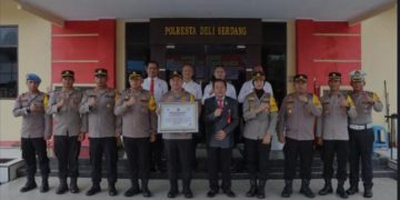 Polresta Deli Serdang Terima Penghargaan Award dari Lemkapi