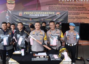 Polisi Tangkap Pelaku Berandalan MoTor Yang Melakukan Aksi brutal Di Kebon Kopi Cimahi”Tasik