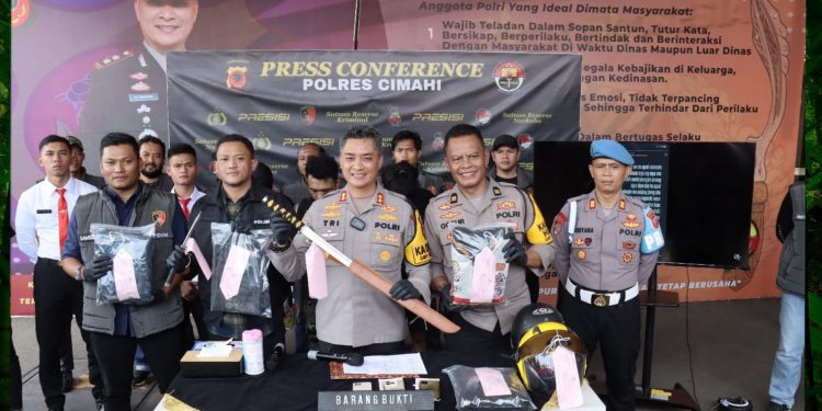 Polisi Tangkap Pelaku Berandalan MoTor Yang Melakukan Aksi brutal Di Kebon Kopi Cimahi”Tasik