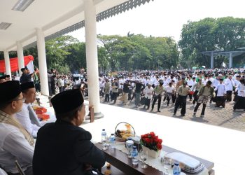 Ribuan Santri Padati Alun Alun M. Hasibuan Dalam Gelaran HSN Tahun 2024.