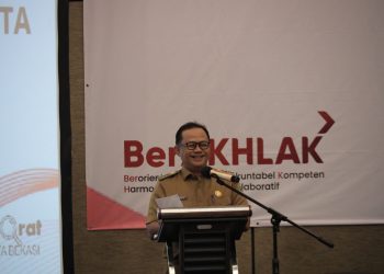 Buka Sosialisasi Anti Korupsi. Pj Wali Kota Bekasi Tekankan Arahan Presiden Untuk Wanti-Wanti Kebocoran Korupsi