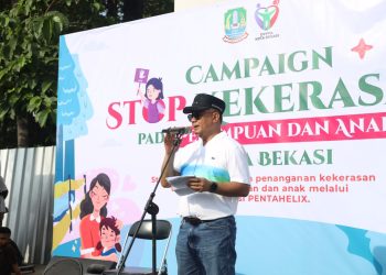 Stop Kekerasan Terhadap Perempuan dan Anak. Pj Wali Kota Bekasi Kampanyekan Stop Kekerasan