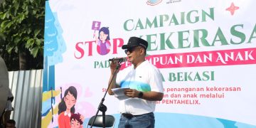 Stop Kekerasan Terhadap Perempuan dan Anak. Pj Wali Kota Bekasi Kampanyekan Stop Kekerasan