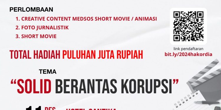 Peringati Hari Anti Korupsi Sedunia, Ayo Ikut Lomba Short Movie dan Foto Jurnalistik