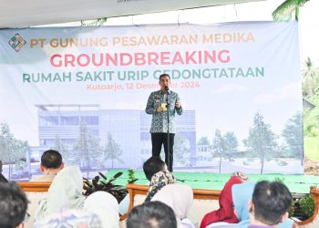 Bupati Pesawaran Lakukan Peletakan Batu Pertama Pembangunan Rumah Sakit Urip Gedong Tataan