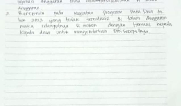 Kepala Desa Gunung Tanjung Diduga Menyahgunakan Dana Desa