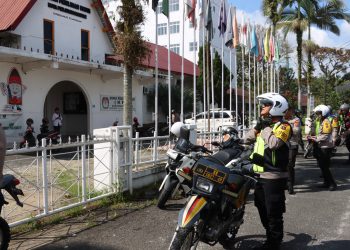 Kapolres Pematangsiantar Pimpin Patroli Skala Besar Cipta Kondisi Pelantikan Walikota dan Wakil Walikota Terpilih