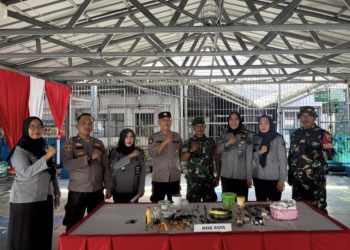 LPP Bandar Lampung Gelar Razia Bersama TNI dan Polri, Pastikan Blok Hunian Aman dan Bebas Narkoba