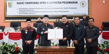 Bupati Pesawaran Dendi Ramadhona Sampaikan LKPJ Tahun 2024 dalam Rapat Paripurna Bersama DPRD