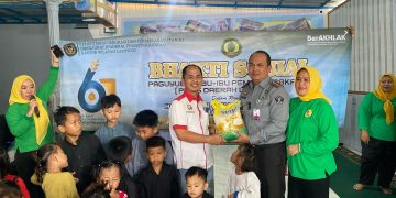 Hangatkan Hati Anak Panti, Lapas Narkotika Bandar Lampung Tebar Kepedulian di HBP ke-61