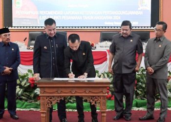 DPRD Pesawaran Sampaikan Rekomendasi LKPJ Bupati Tahun Anggaran 2024