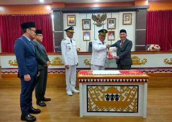 Serah Terima Jabatan Bupati Tanggamus dari Penjabat Bupati Tanggamus Periode 2023-2025 Kepada Bupati dan Wakil Bupati Tanggamus MasaJabatan 2025-2030.