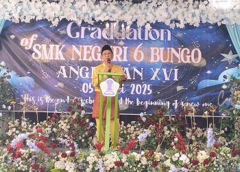 Saat Acara gelar Perpisahan Ke – XVI. Kepsek SMKN 6 Bungo Sebut Tiga Anak Didiknya Lulus SNBP,
