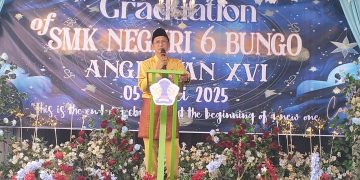 Saat Acara gelar Perpisahan Ke – XVI. Kepsek SMKN 6 Bungo Sebut Tiga Anak Didiknya Lulus SNBP,