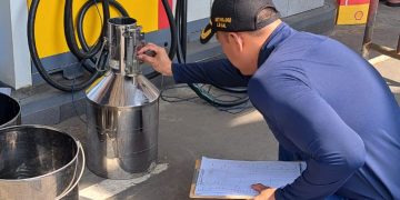 Dinas Perdagangan dan Perindustrian Kota Bekasi Laksanakan Tera Ulang PU BBM di SPBU Shell Pondok Gede Kota Bekasi