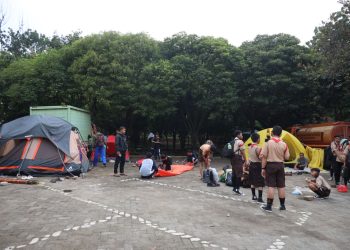 Perdana Camping Pramuka di Plaza Pemkot, 400 Peserta Meriahkan Hari Jadi Pramuka ke 64