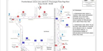 Urai Kemacetan, Dishub Kota Bekasi Berlakukan Sistem Satu Arah di Jalan Perjuangan