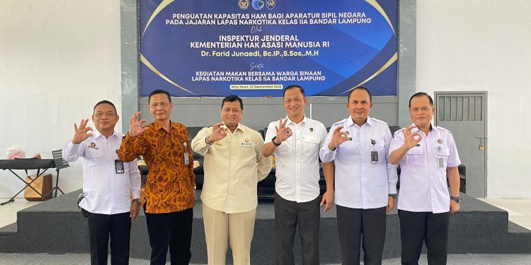 Irjen Kemenham Berikan Penguatan Kapasitas HAM di Lapas Narkotika Bandar Lampung