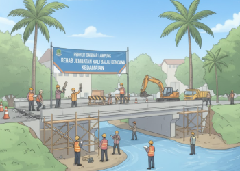 Pemkot Bandar Lampung Percepat Rehabilitasi Jembatan Kali Balau untuk Cegah Banjir