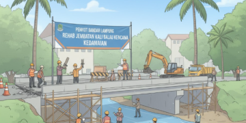 Pemkot Bandar Lampung Percepat Rehabilitasi Jembatan Kali Balau untuk Cegah Banjir