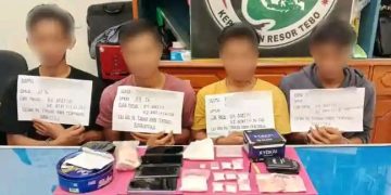 Satresnarkoba Polres Tebo kembali ungkap 4 Orang Di Duga bandar sekaligus pengedar Sabu-Sabu di Rimbo Bujang