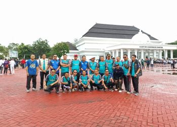 Kontingen PWI Lampung Timur Meriahkan HPN 2026 di Banten, 22 Wartawan Ikuti Jalan Sehat