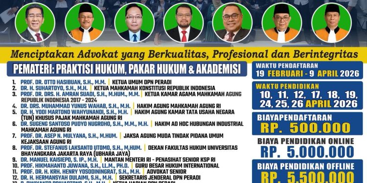 PERADI dan Ubhara Jaya Buka PKPA Angkatan XXVIII, Cetak Advokat Profesional dan Berintegritas