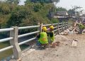 Dinas SDABMBK Percepat Rehabilitasi Jembatan CBL Penghubung Desa Kalijaya-Sukajaya