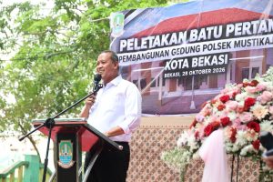 PHOTO 1 Peletakan Batu Pertama Polsek Mustikajaya